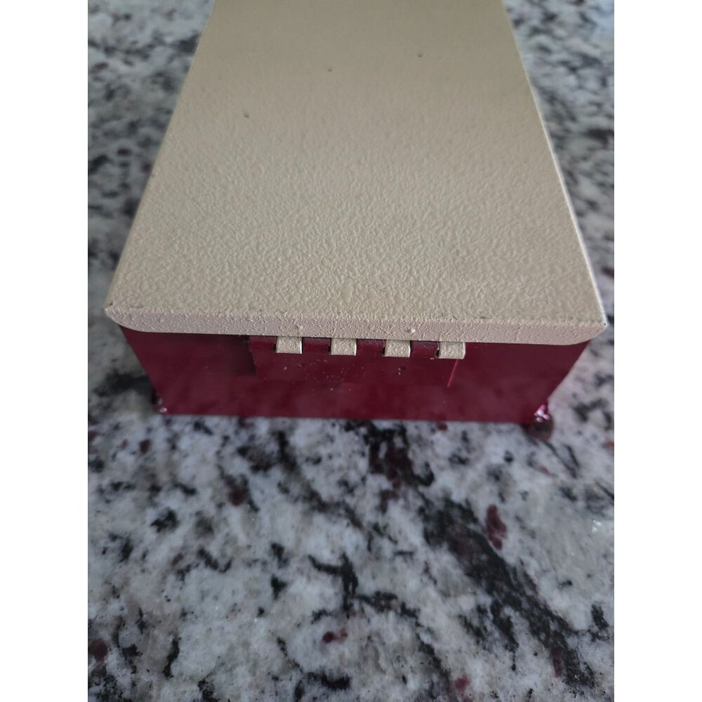 Vintage Kodak compartment file box picture slide metal box red/tan - Picture 6 of 8